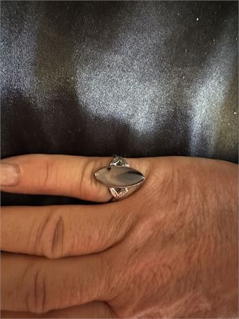 Sterling Silver Geode/Dendrite Ring