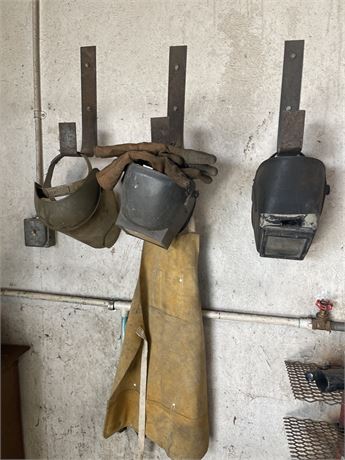 Welding Helmets Gloves and Apron