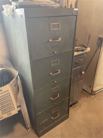 Gray Steel Cabinet…No Key