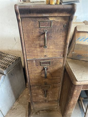 Antique Globe File Cabinet..NEW Photos