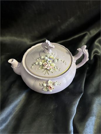 Lofton China Teapot-w/ Flower Design