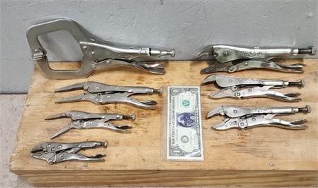 Nice Assortment of Adjustable Locking Pliers