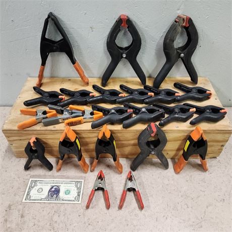 Assorted Wood Pinch Clamps