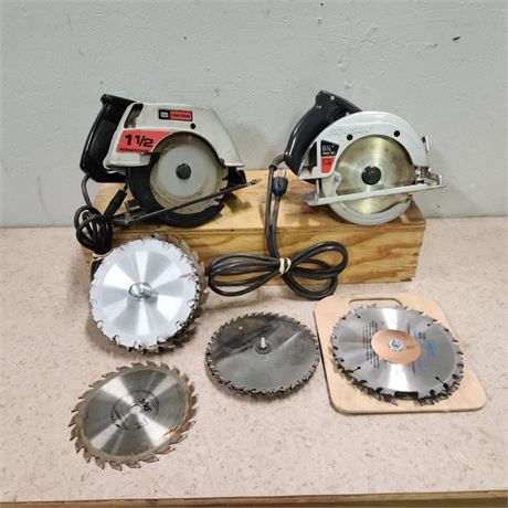 6½" & 7" Circular Saw Pair w/ Many Blades