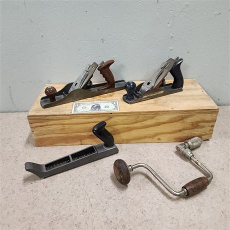 Nice Hand Plane Pair w/ Sur Form & Brace