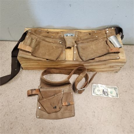 Leather Carpenter Tool Belt Pair