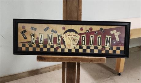 Framed Game Room Home Decor - 32x10