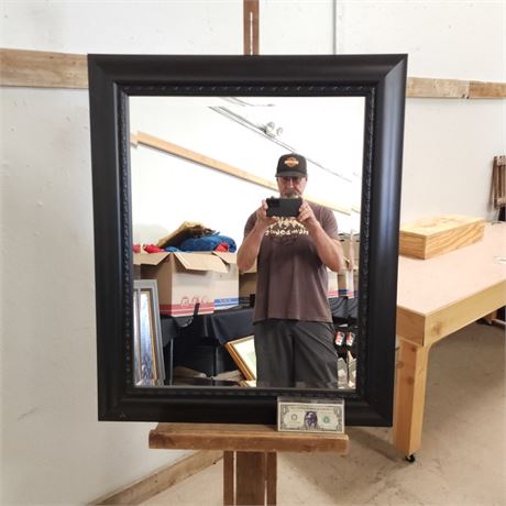 Framed Beveled Mirror - NICE - 29x35