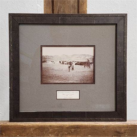 Evelyn Cameron: Roundup Horses Corralled Vintage Photograph - Fallon Cr, MT