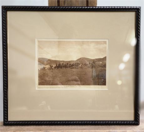 E.L. Curtis: Warrior Society Encircling Camp - Cheyenne Vintage Photograph 1910