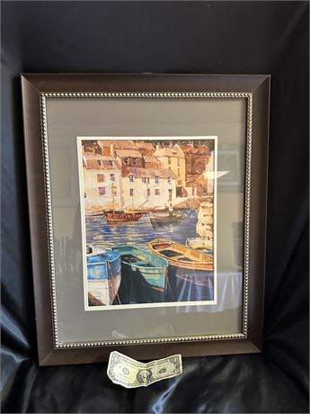 Serene Boat Framed Picture