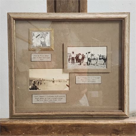 Will & Alice James - 3 Nicely Framed Vintage Photographs