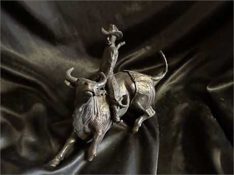 Cast Iron Bull Rider