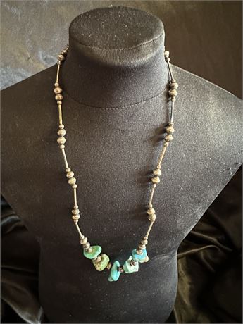 Absolutely Beautiful Turquoise and Beaded Necklace