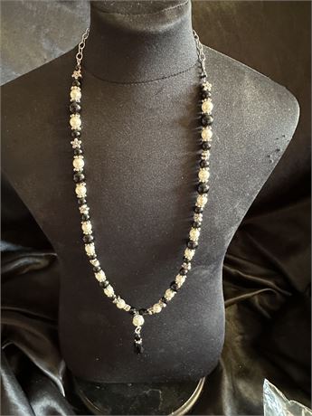 Pearl and Beaded Necklace w/ Toggle Closure