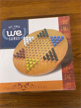 NEW sealed in plastic. WE Games Solid Wood Chinese Checkers