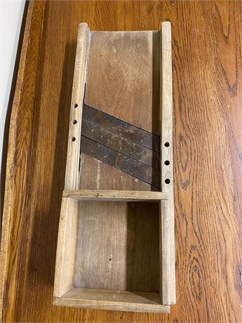 Vintage Primitive Wooden Cabbage Slicer w/ Box