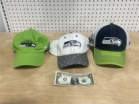 Set of 3 Seahawks Hat