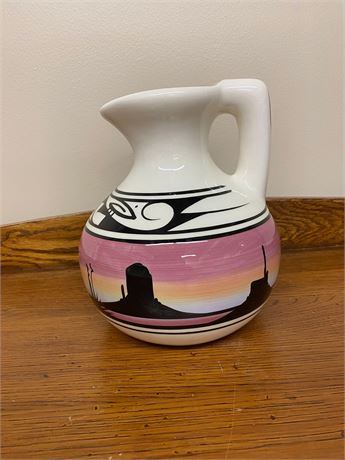 Decorative Southwestern Ceramic Pitcher