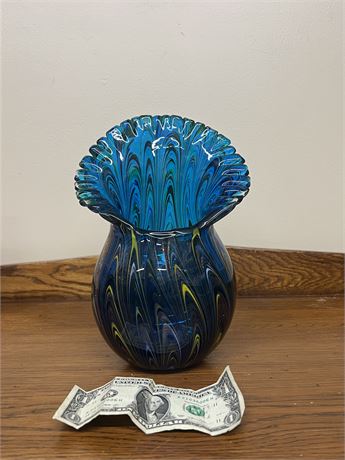 Peacock Tail Vase