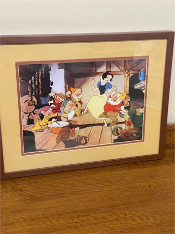 Vintage 1994 Snow White and the Seven Dwarfs Commemorative Lithograph