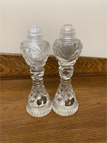 Vintage Bohemia Crystal Salt & Pepper Shakers