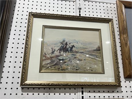 CM Russell “Intruders” Framed Lithograph