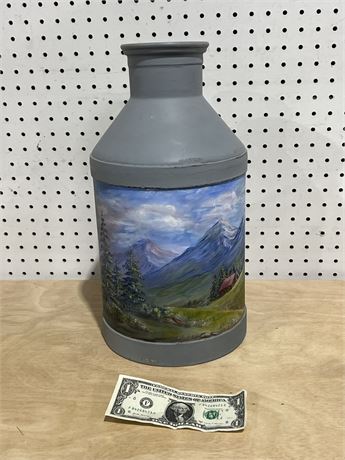 Antique Painted Milk Can