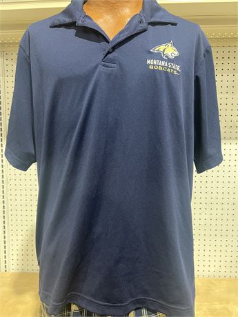 Champion Montana State Bobcats Short Sleeve Collared Shirt Size XL