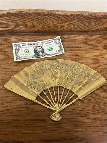 Vintage Brass Fan, Brass Tropical Fish, Brass Tea Kettle, and Brass Mini Shoes