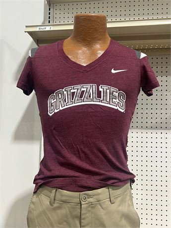 Nike University Of Montana Grizzlies Woman’s Short Sleeve Cotton Shirt Size S