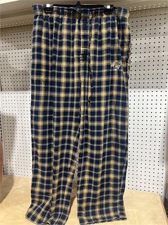 Montana State Bobcats Blue and Yellow Plaid Pajama Pants Size XXL