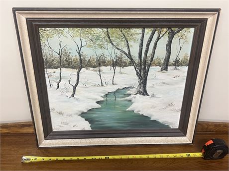 Billee Brown “Winter Scene” Framed Painting