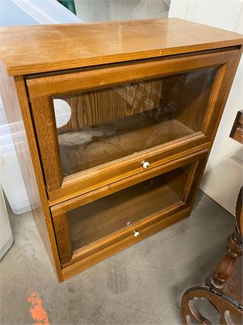 Wooden Barrister's Bookcase Display Cabinet