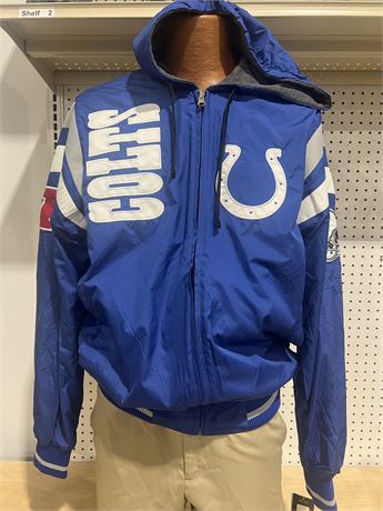 Size Large NFL Colts Zip Up Blue Hoodie