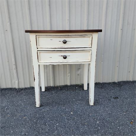 2-Drawer Accent Table with Curved Front...24x16x28