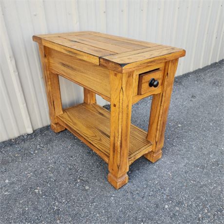 Solid Wood Side Table...15x28x24