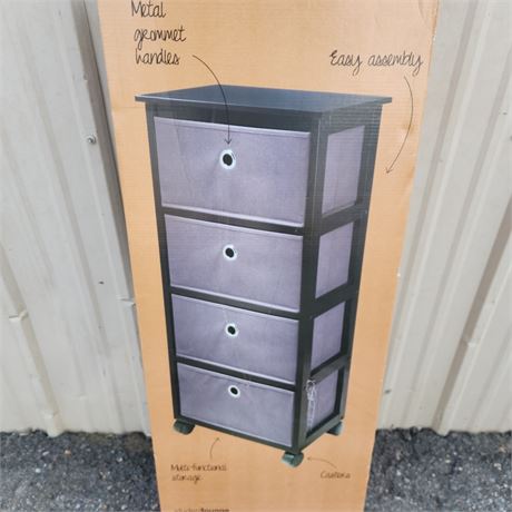 NIB 4 Drawer Storage Unit - 38x17x12