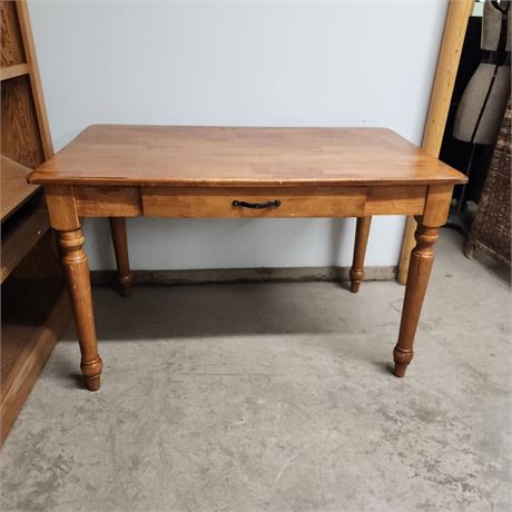 Wood Table/Desk w/ Drawer - 48x28x30