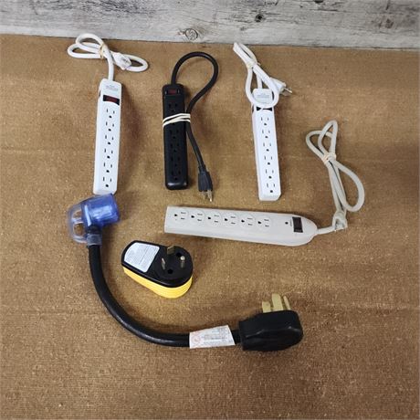 Nice Assortment of Power Strips + Heavy Duty Cord