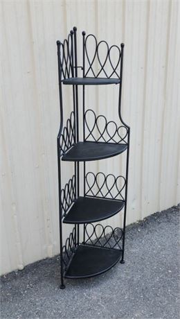 Collapsible Heavy Metal Corner Shelving Unit...18x13x61