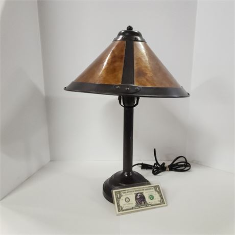 Table Lamp w/ Metal Shade 20"