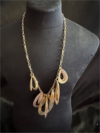 Gold Colored Necklace w/ Loops