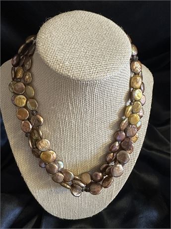 Beaded 3 Chain Necklace