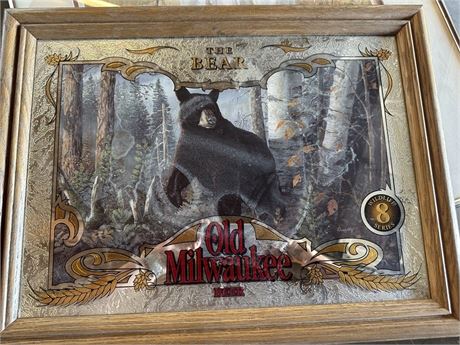 Old Milwaukee Beer Bear Sign by Doughty