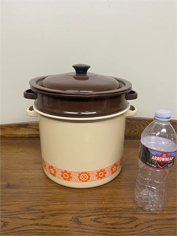 Vintage Enamel “The Everything Pot” Pasta Strainer Colander Streamer Set