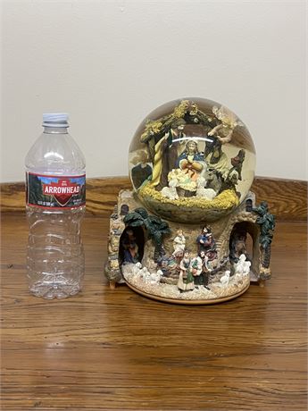 Nativity Scene Musical Snow Globe