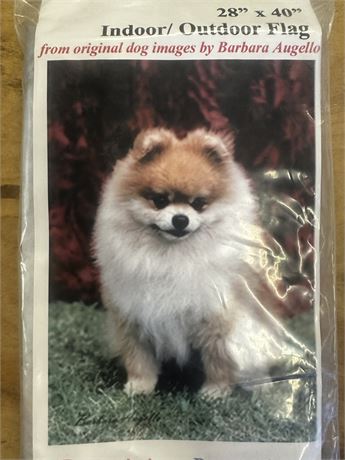 Pomeranian indoor outdoor flag