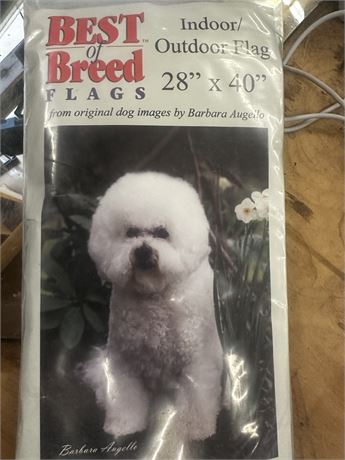 Bichon frisé number 80037 indoor outdoor flag