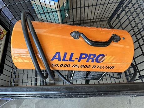 All Pro 50,000-85,000 BTU/HR Propane Heater